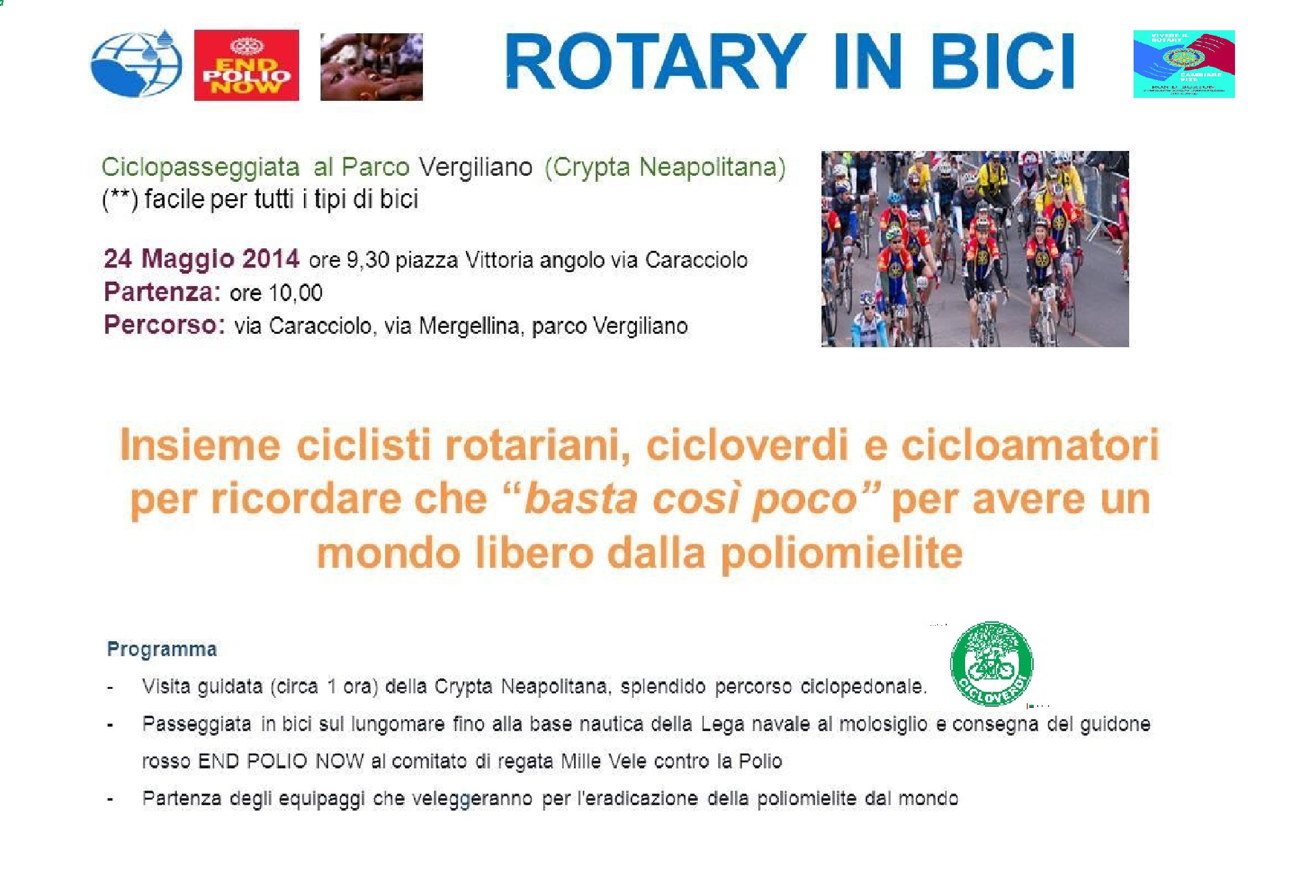 Il Rotary va in bici contro la Polio