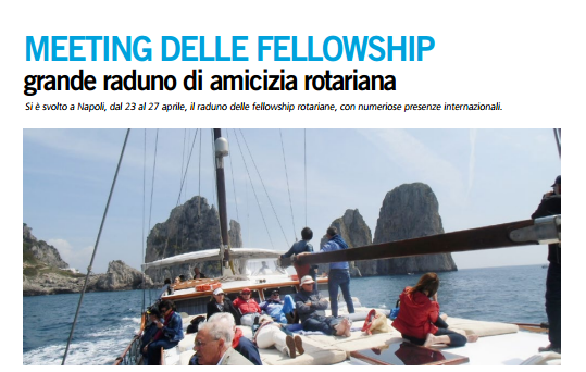 Il raduno delle Fellowship sulla rivista nazionale Rotary