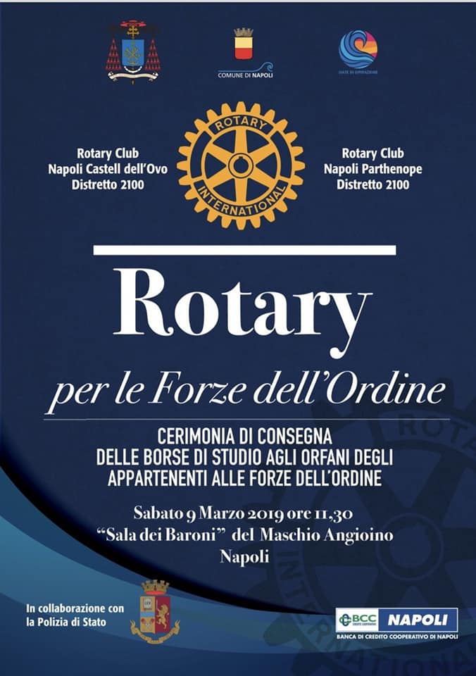 Rotary per le forze dell’Ordine: cerimonia di consegna delle borse di studio