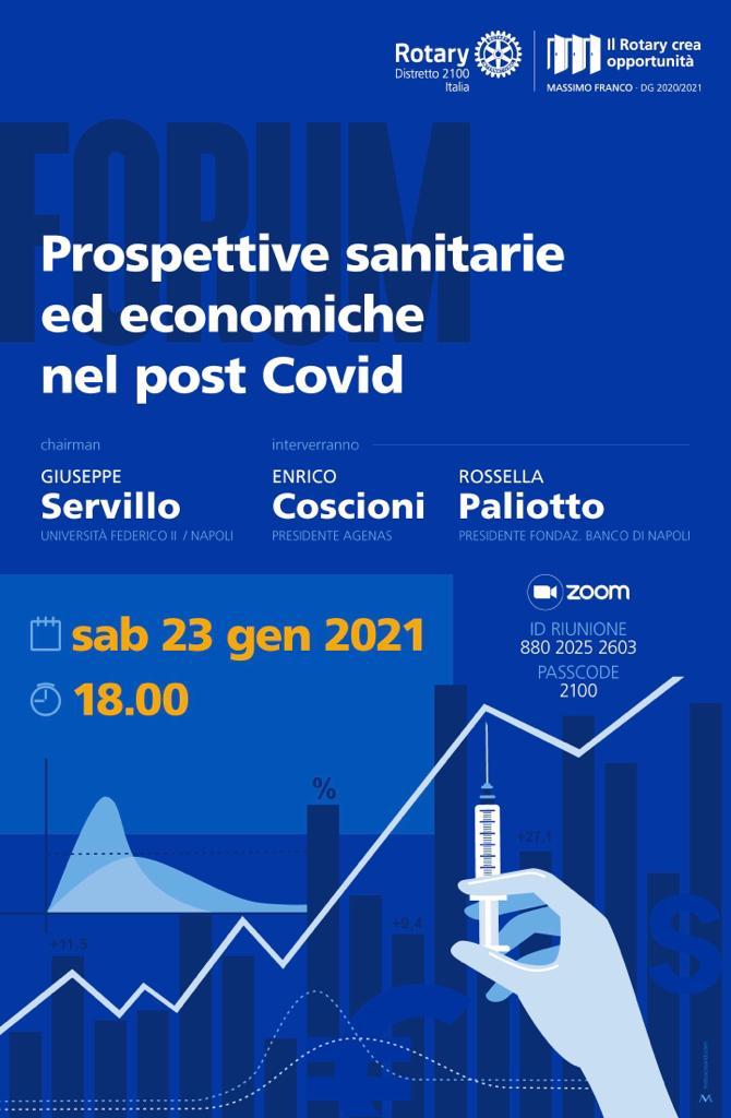 Forum distrettuale: “Prospettive sanitarie ed economiche nel post Covid”