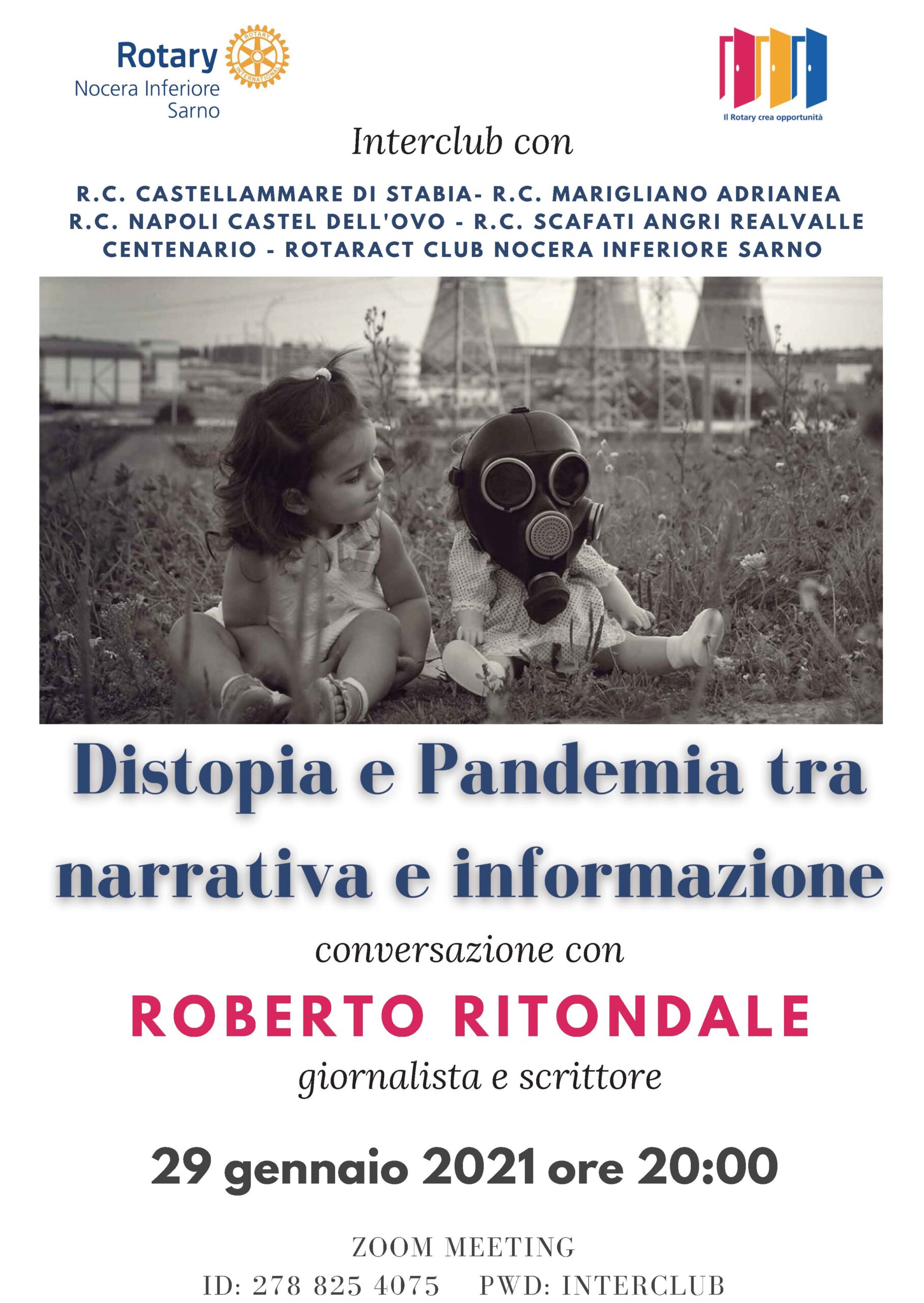 Interclub: “Distopia e pandemia tra narrativa e informazione” 29 gennaio, ore 20.00