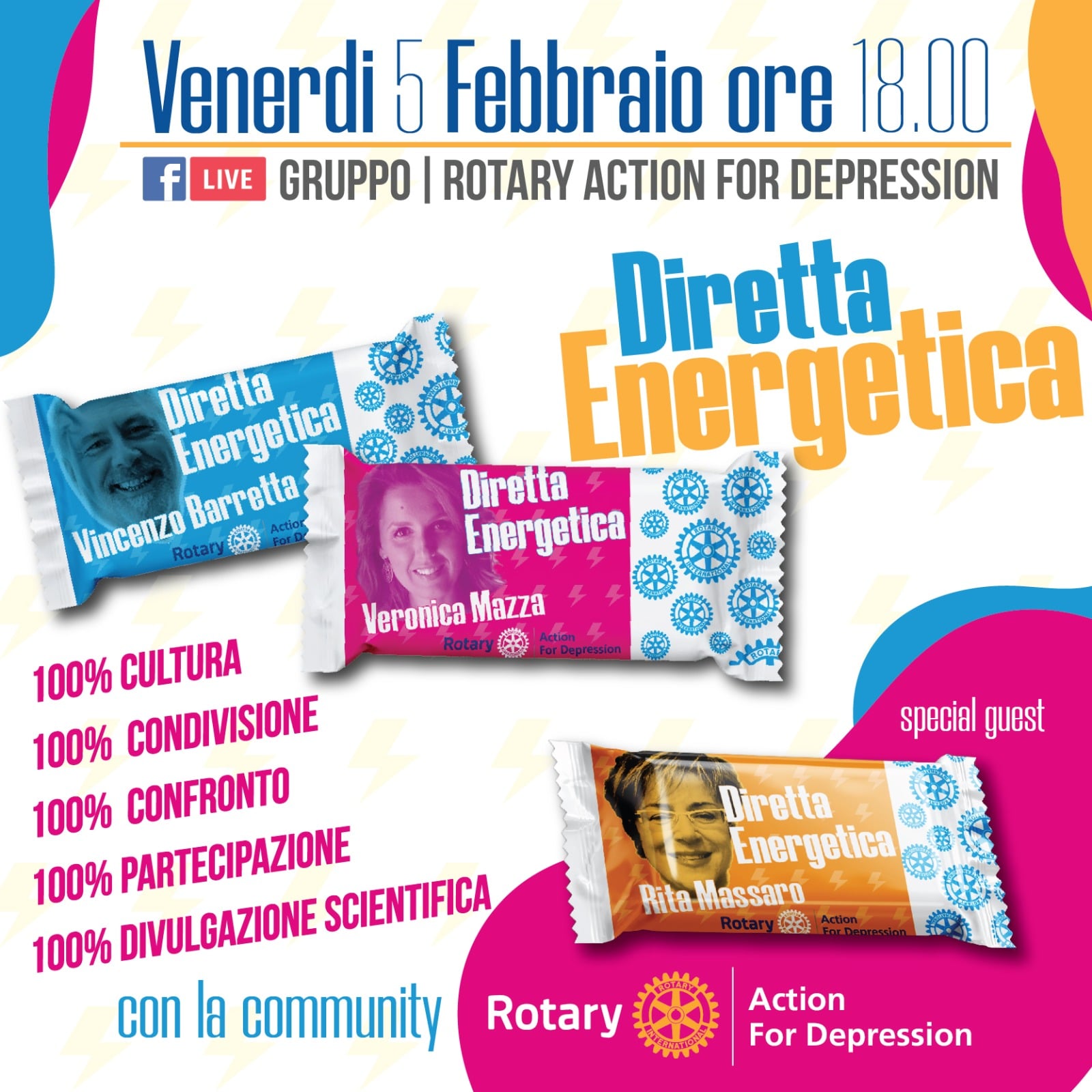 Al via le dirette energetiche per il Progetto Rotary Action for Depression