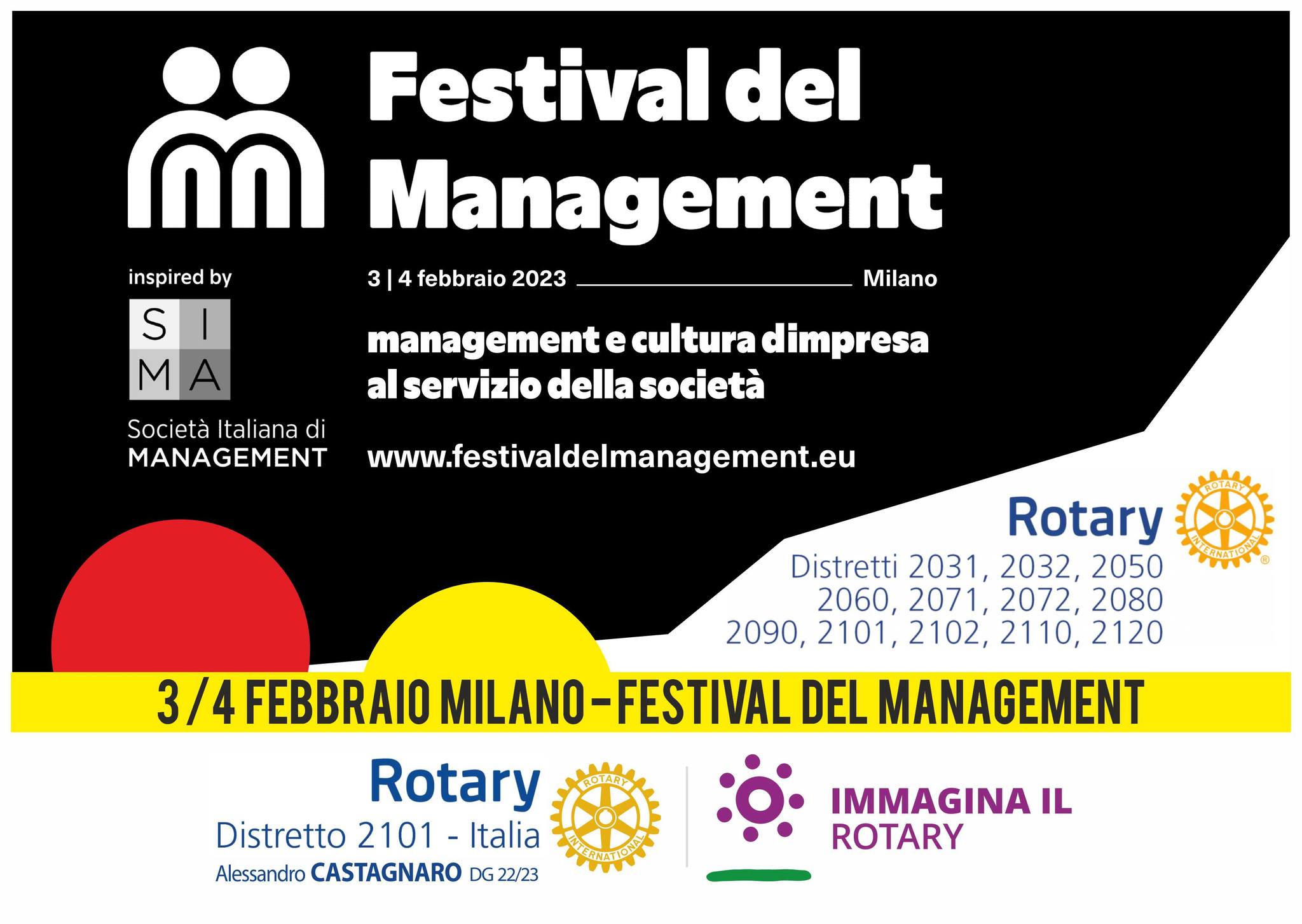 Al via il primo Festival del Management con il patrocinio dei Distretti Rotary