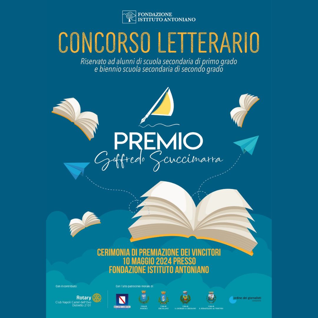 Al via il primo Premio Goffredo Scuccimarra: Istituto Antoniano e Rotary Napoli Castel dell’Ovo promuovono la solidarietà attraverso la letteratura