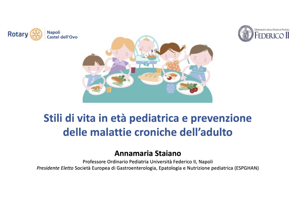 Stili di vita in età Pediatrica e prevenzione delle malattie croniche dell'adulto