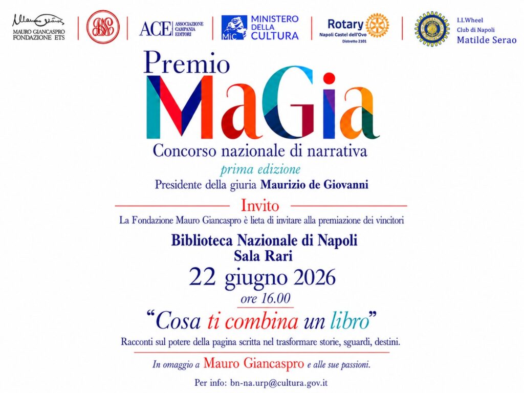 Contributo del Presidente al premio Magia, in memoria di Mauro Giancaspro, giugno 2026